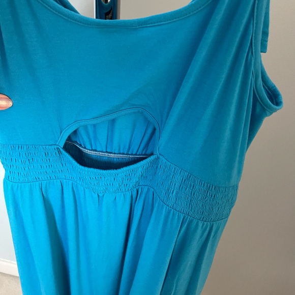Torrid size 1 turquoise maxi dress - Picture 3 of 5